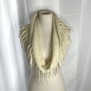 Crochet Infinity Fringe Scarf